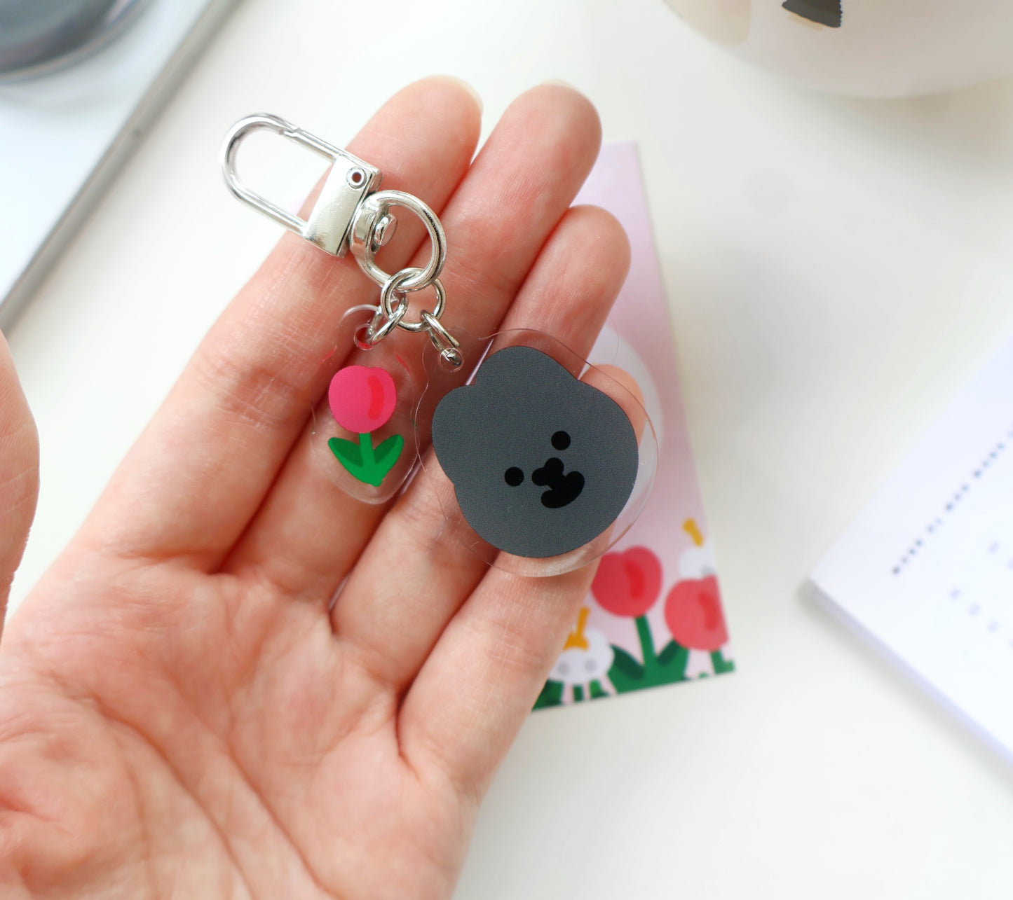 MoMo Rabbit in Spring Keychain