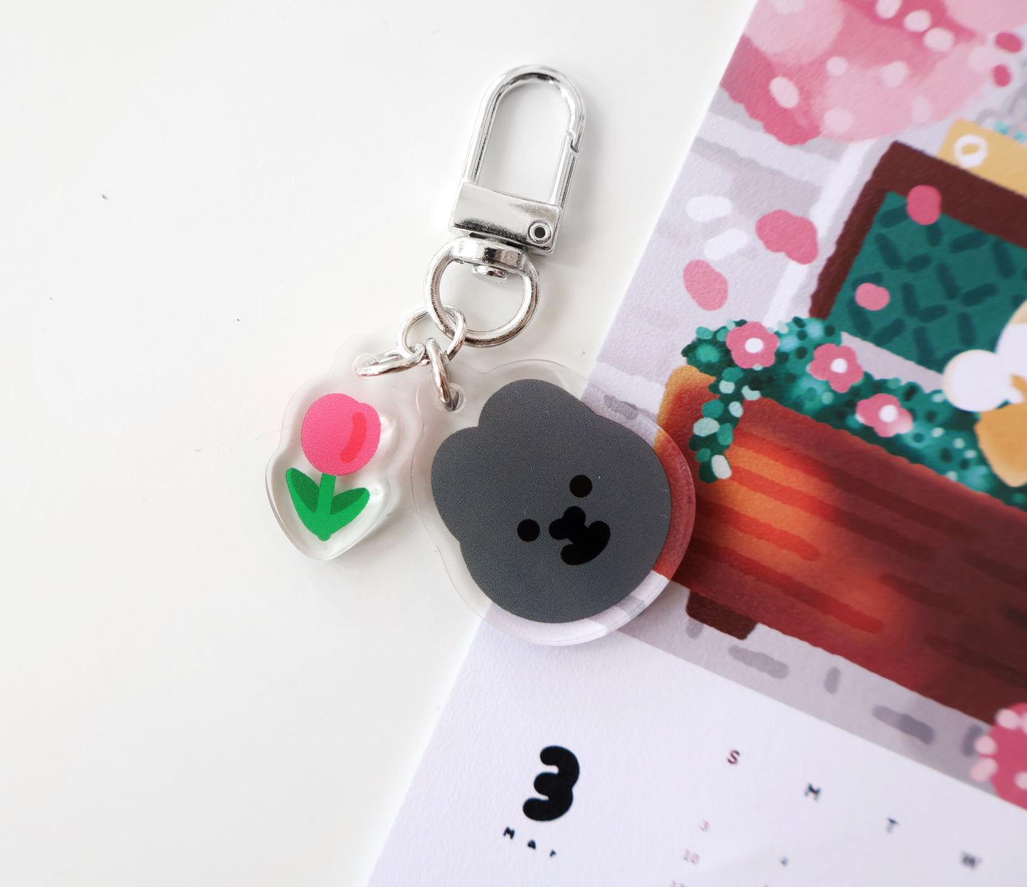 MoMo Rabbit in Spring Keychain