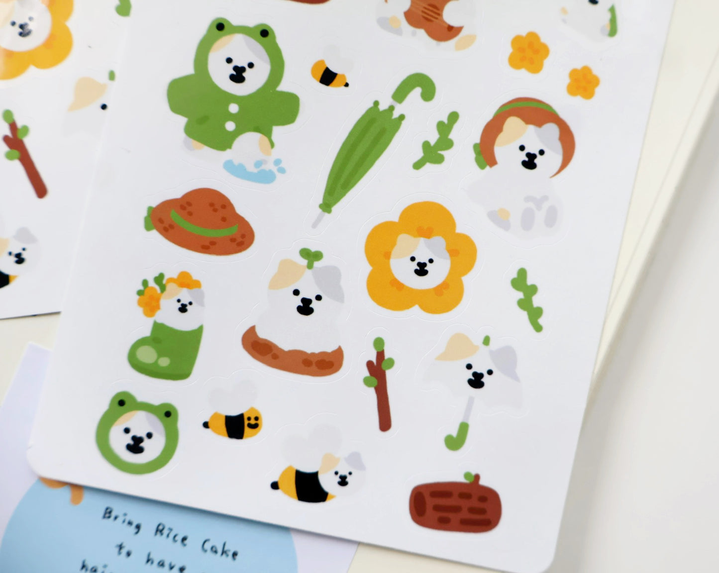 MeMe Cat in Spring Glossy Sticker Sheet