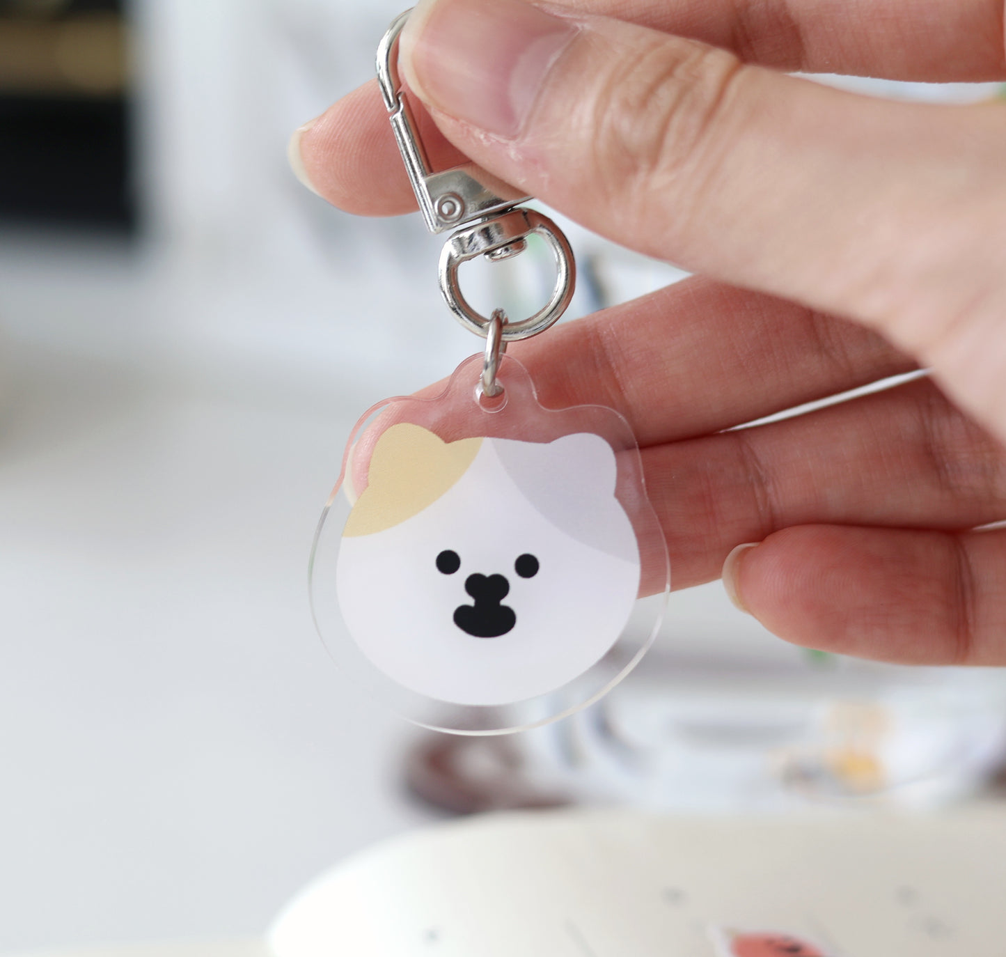 MeMe Cat Keychain