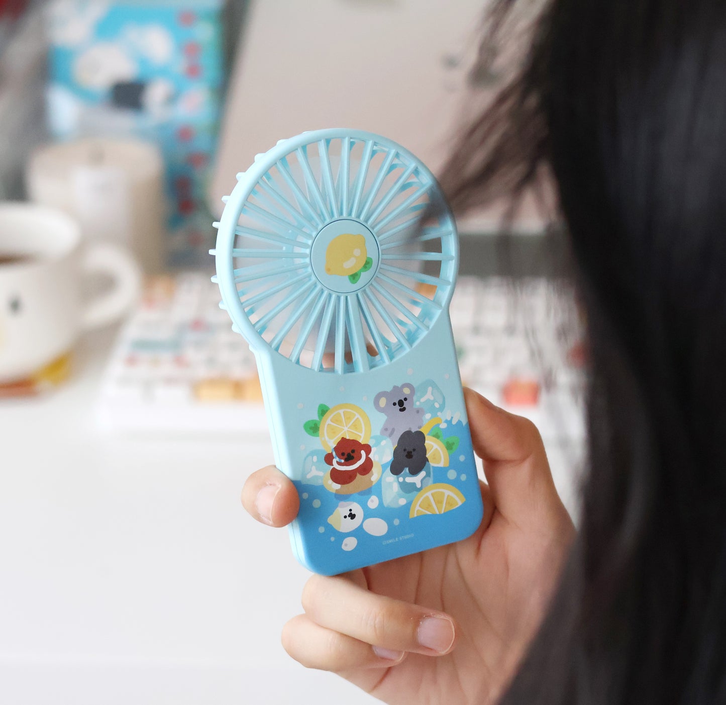 (Vinnic x Smile Studio) Smile Friends with Lemon Portable Mini Fan