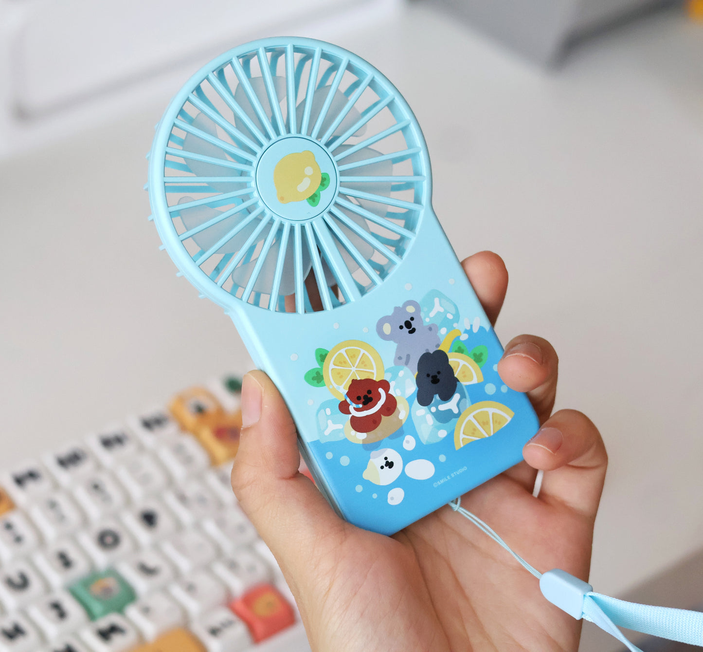(Vinnic x Smile Studio) Smile Friends with Lemon Portable Mini Fan