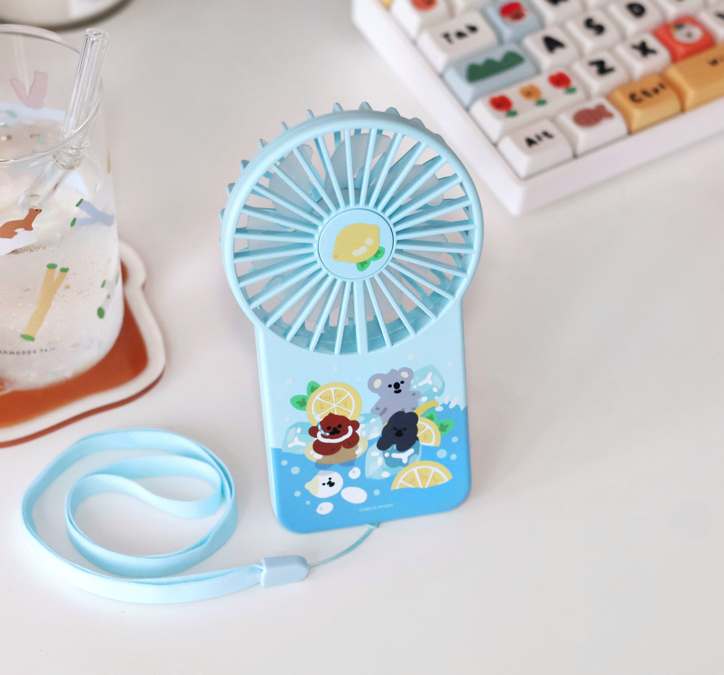 (Vinnic x Smile Studio) Smile Friends with Lemon Portable Mini Fan