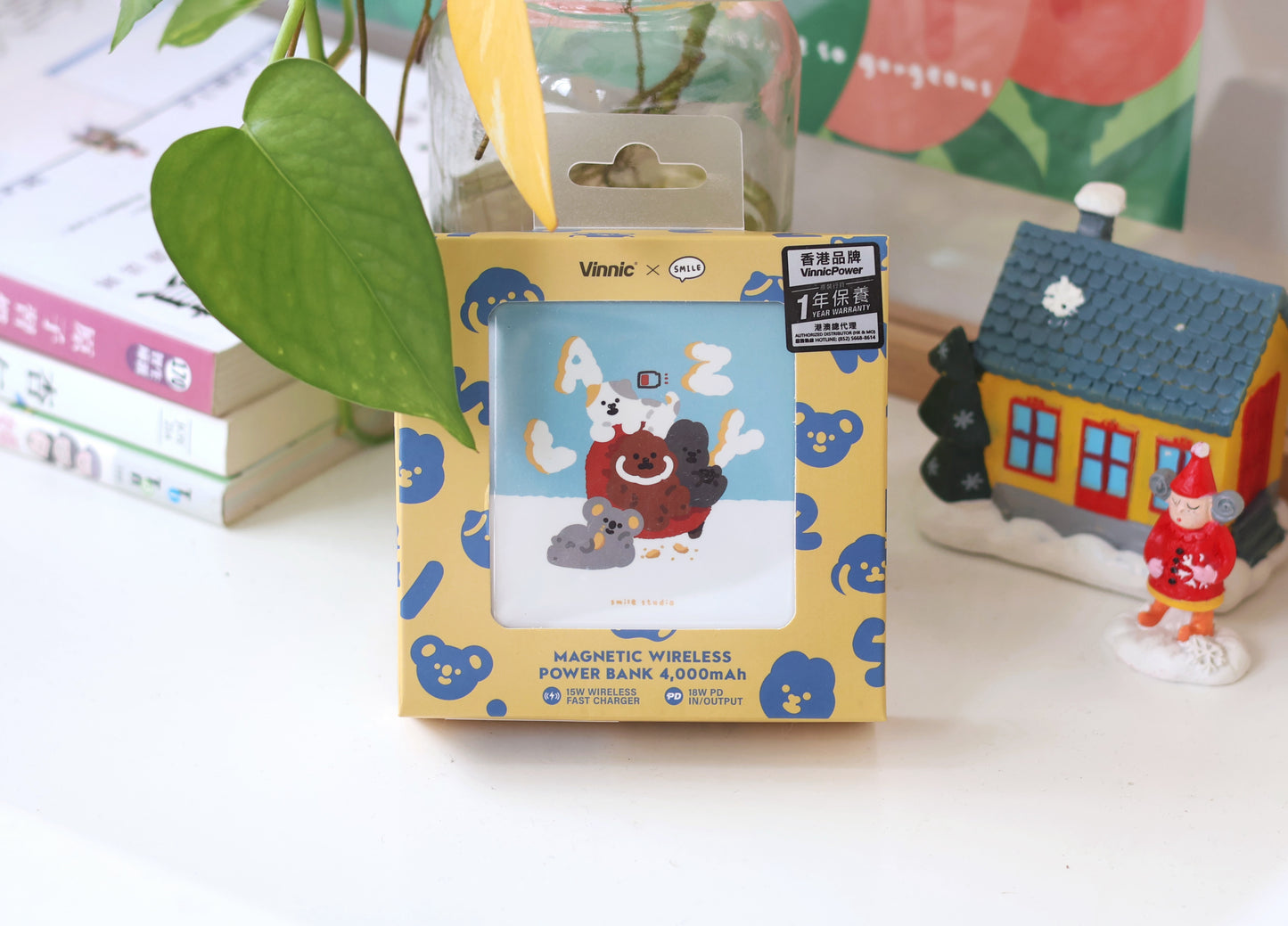 (Vinnic x Smile Studio) Lazy Smile Friends Magnetic Wireless Powerbank