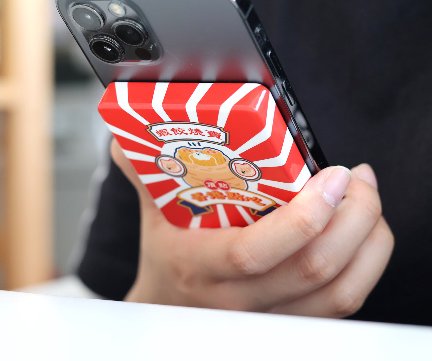 (Vinnic x Smile Studio) MeMe Cat with Hong Kong DimSum Magnetic Wireless Powerbank