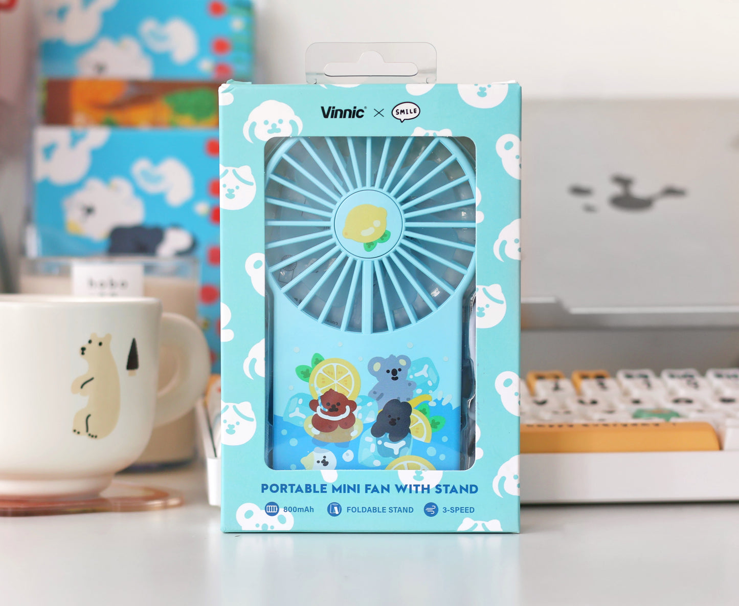(Vinnic x Smile Studio) Smile Friends with Lemon Portable Mini Fan