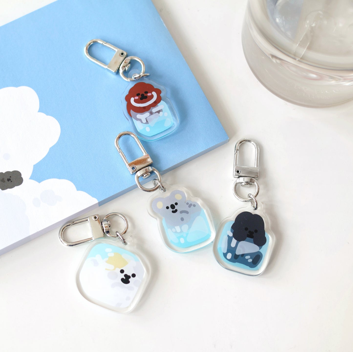 Iced Smile Friends Keychain