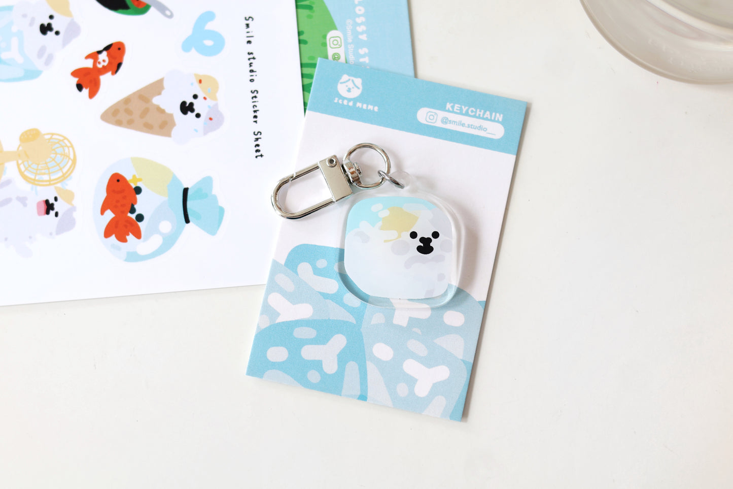 Iced Smile Friends Keychain