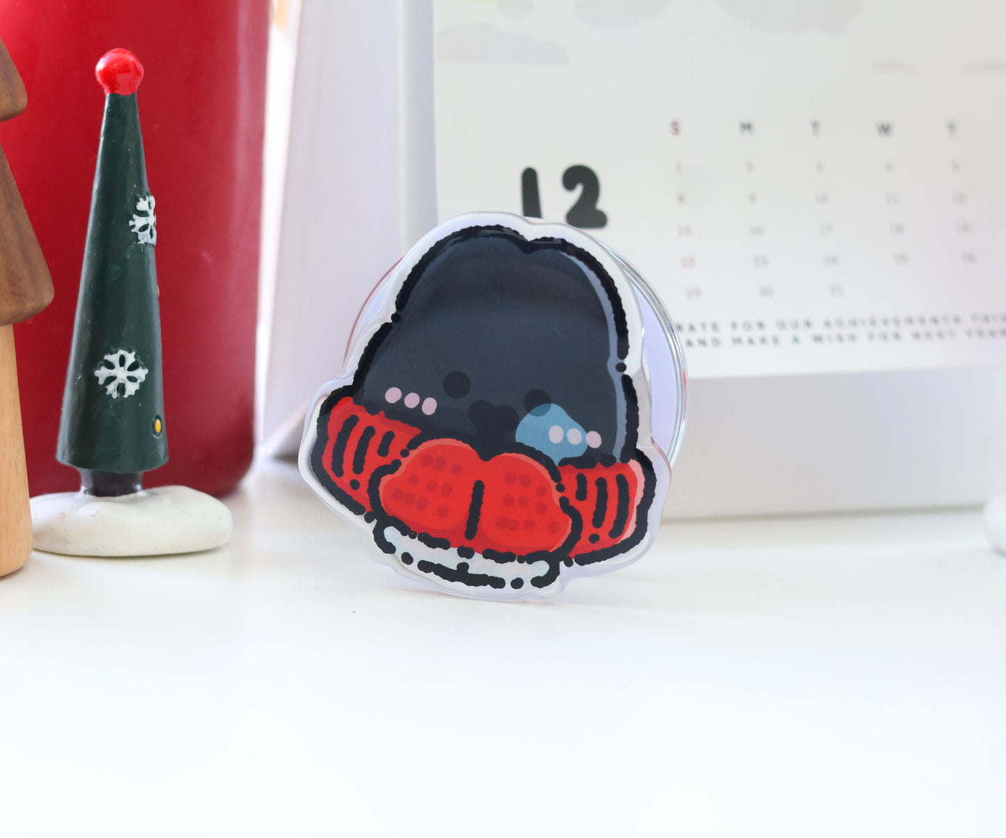 MoMo Rabbit in Cozy Winter Phone Grip