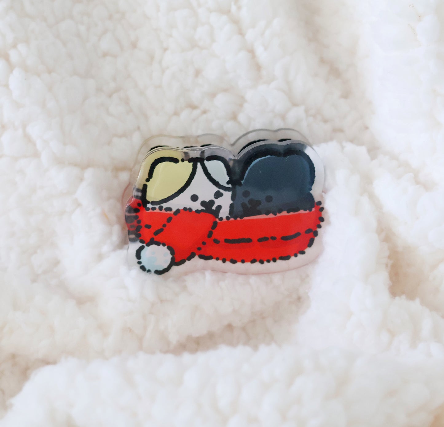 MoMo Rabbit & MeMe Cat Cozy Winter Paper Clip