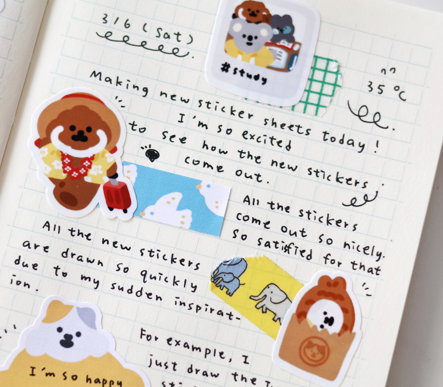 Smile Friends Travel Glossy Sticker Sheet