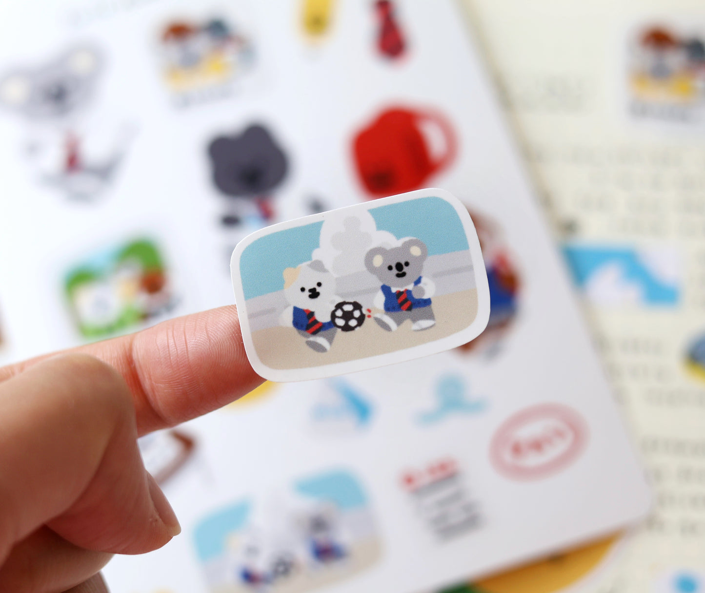 Smile Friends with School Memory Glossy Sticker Sheet
