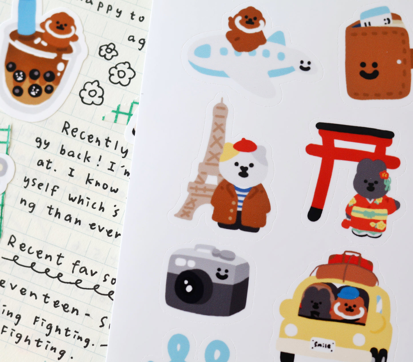 Smile Friends Travel Glossy Sticker Sheet