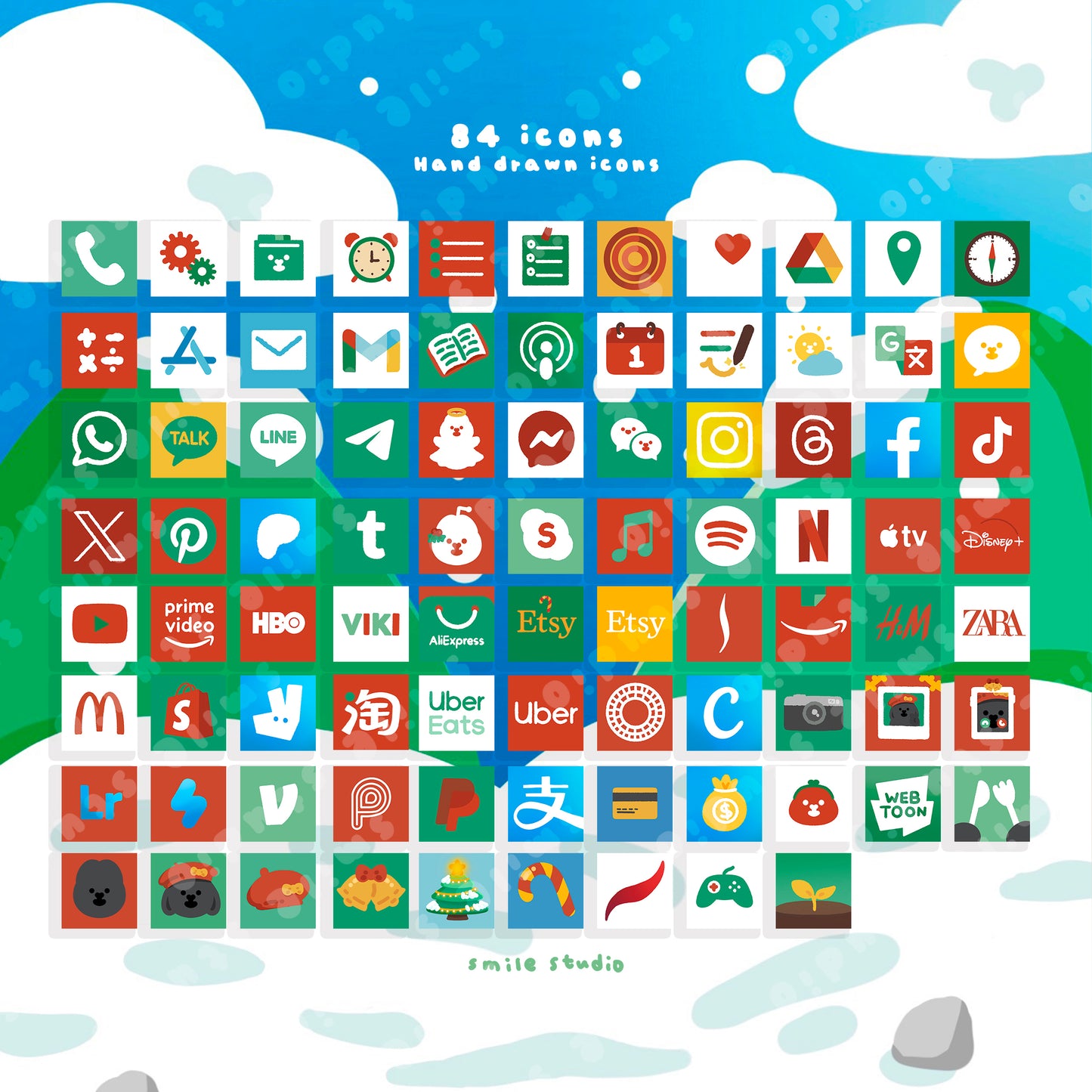 Make a Wish with MoMo Rabbit IOS theme