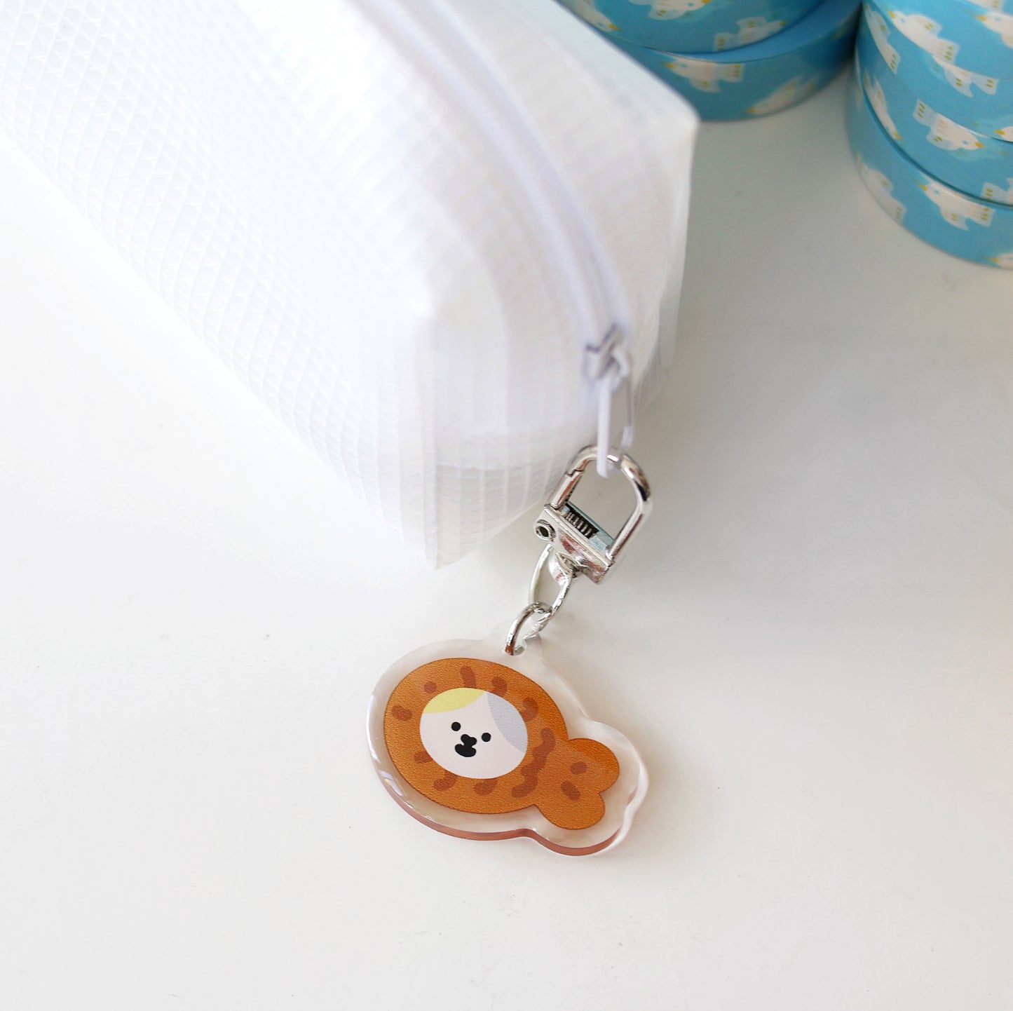MeMe Cat in Taiyaki Keychain