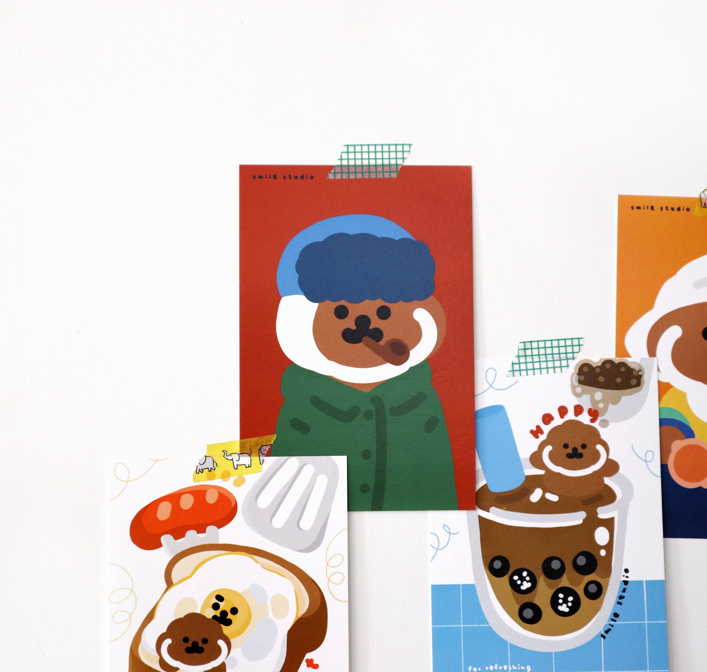 Rice Cake Puppy with Famous Painting Art Print Set