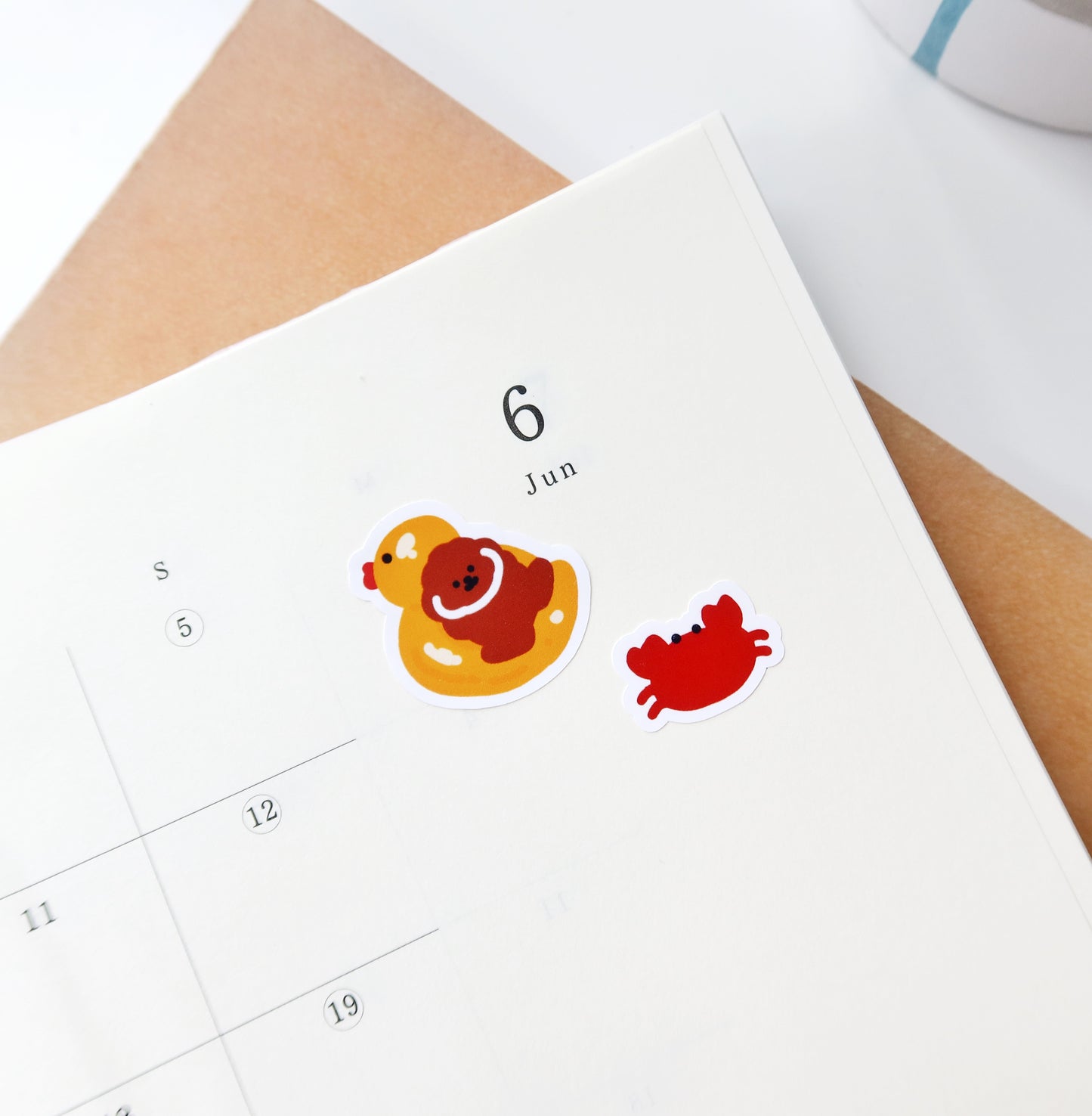 Rice Cake Puppy in Summer Glossy Sticker Sheet