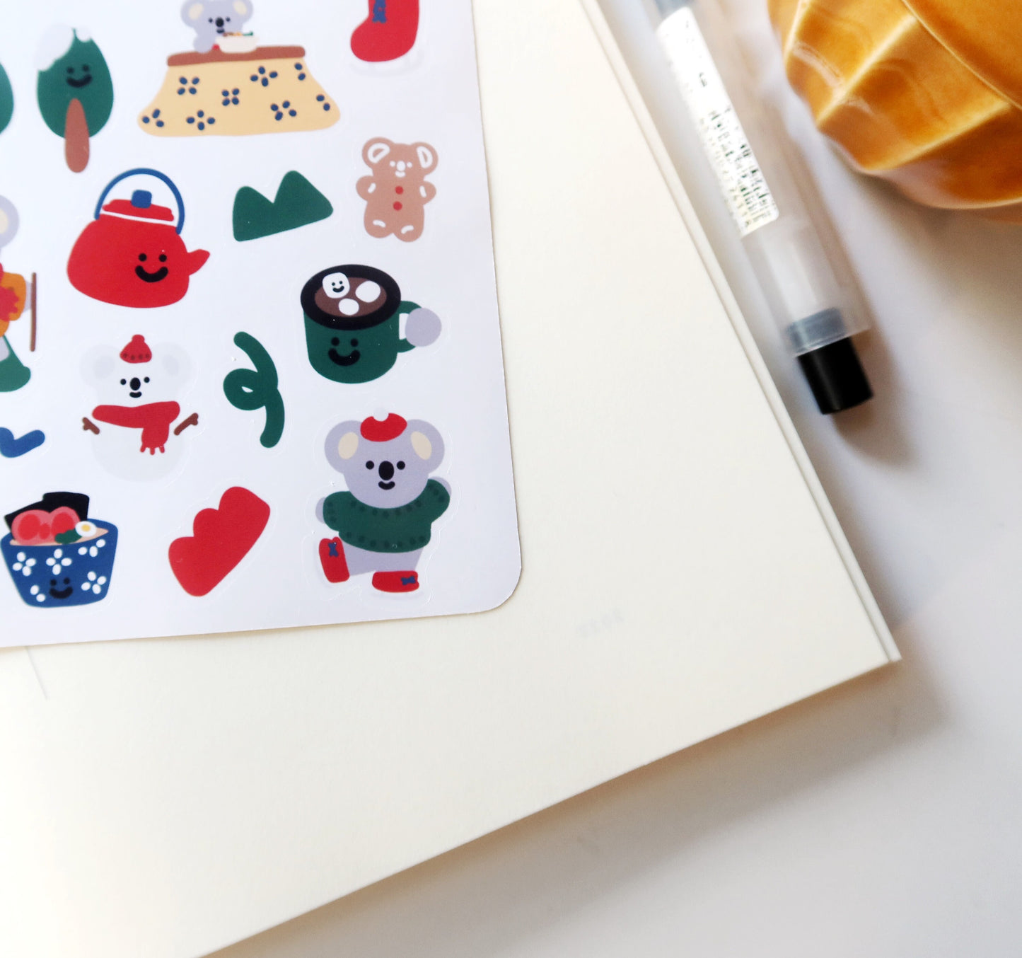 Kala Koala in Winter Glossy Sticker Sheet