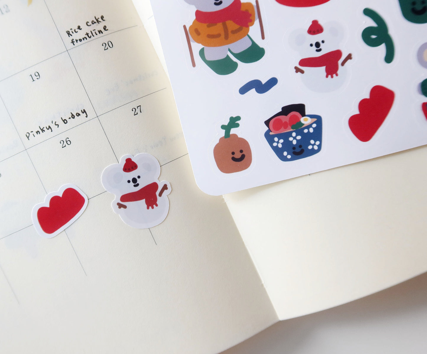 Kala Koala in Winter Glossy Sticker Sheet