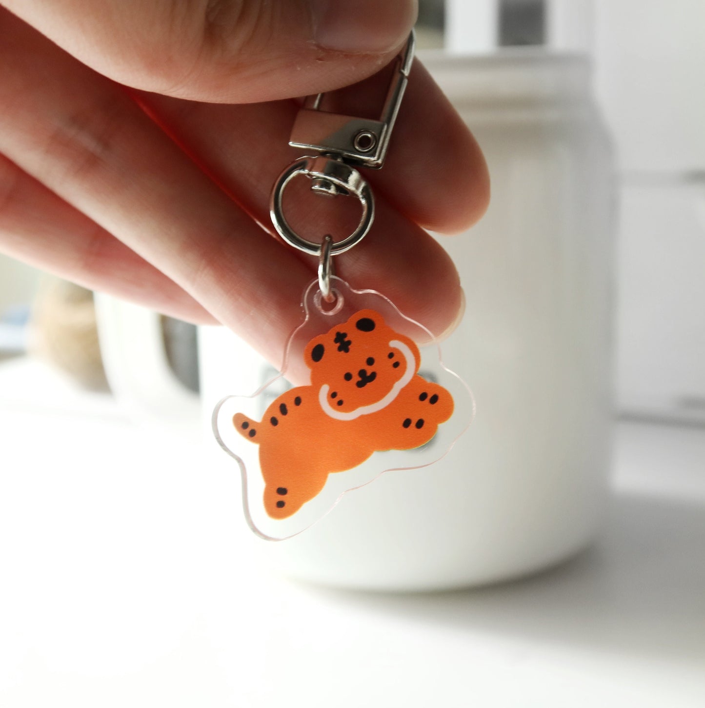 Smile Tiger Keychain