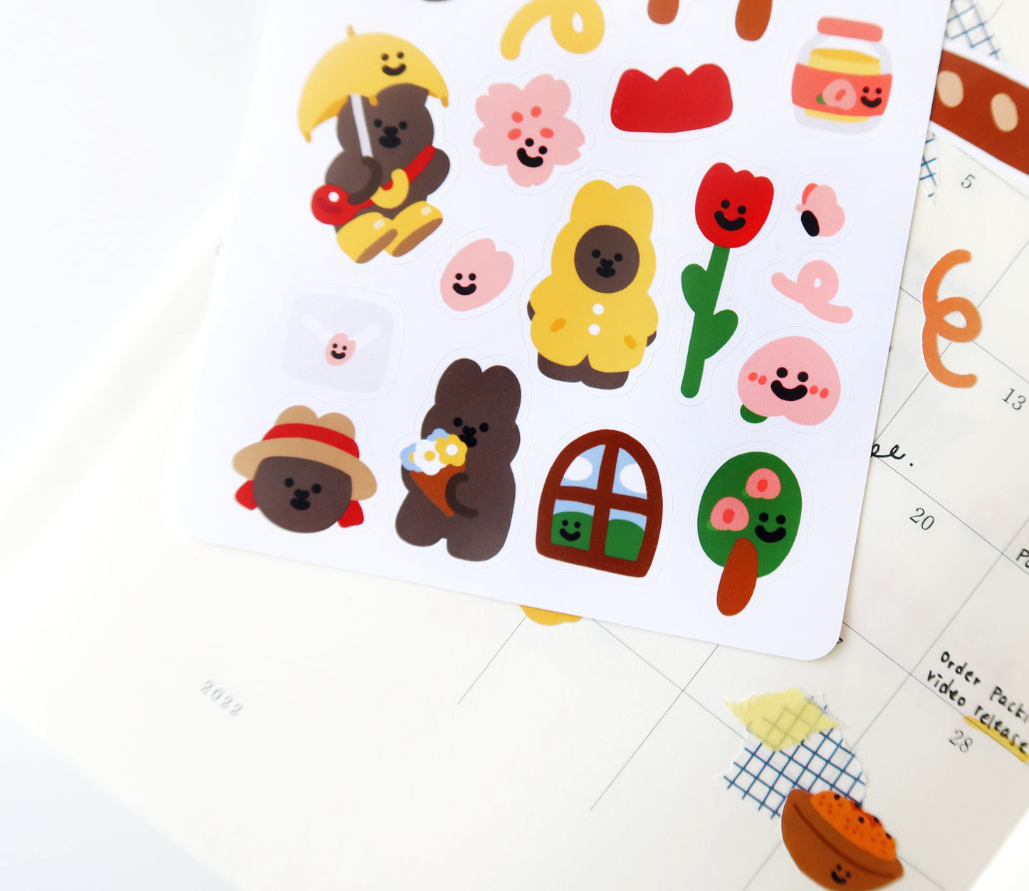 MoMo Rabbit in Spring Glossy Sticker Sheet