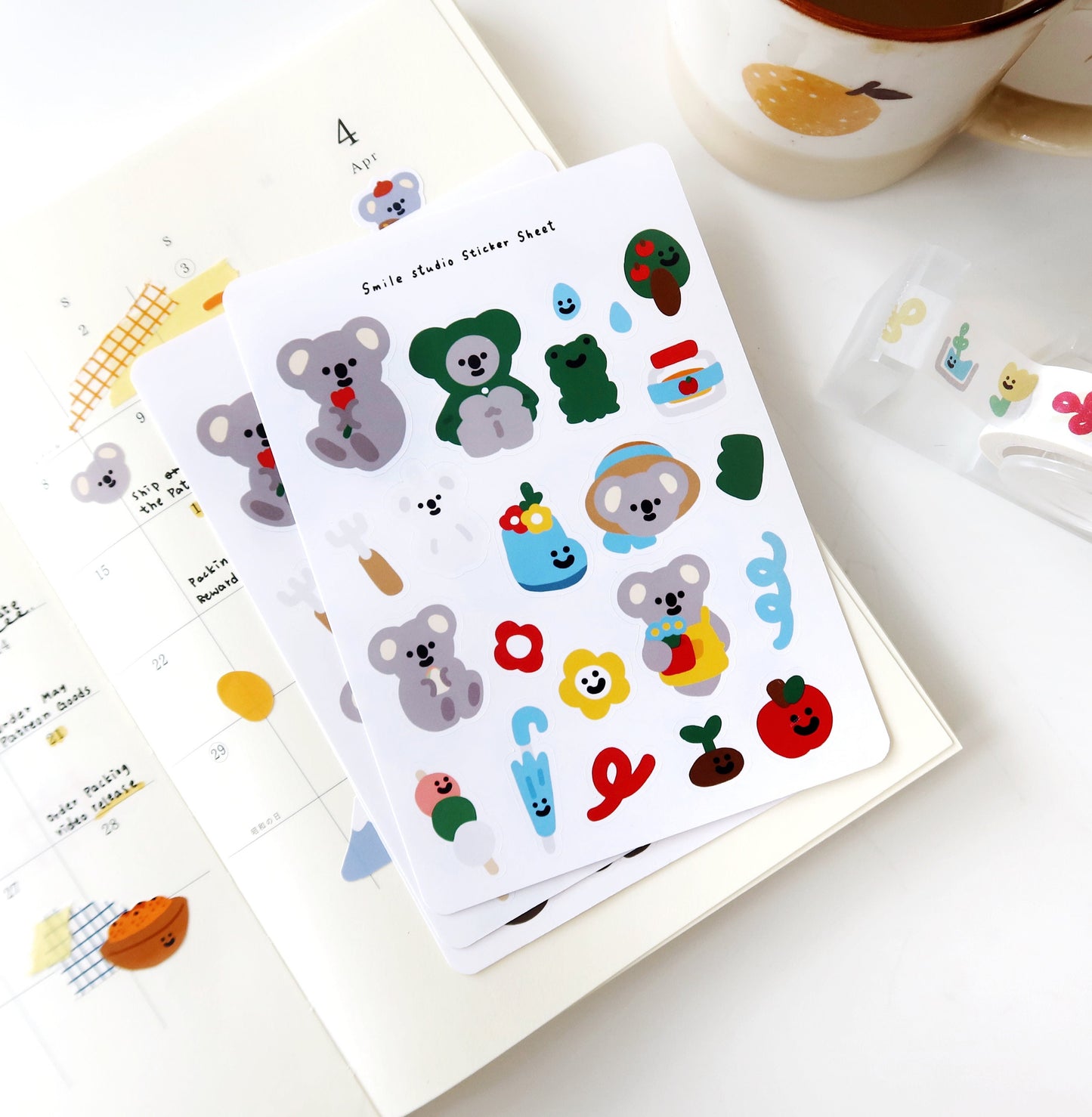 Kala Koala in Spring Glossy Sticker Sheet