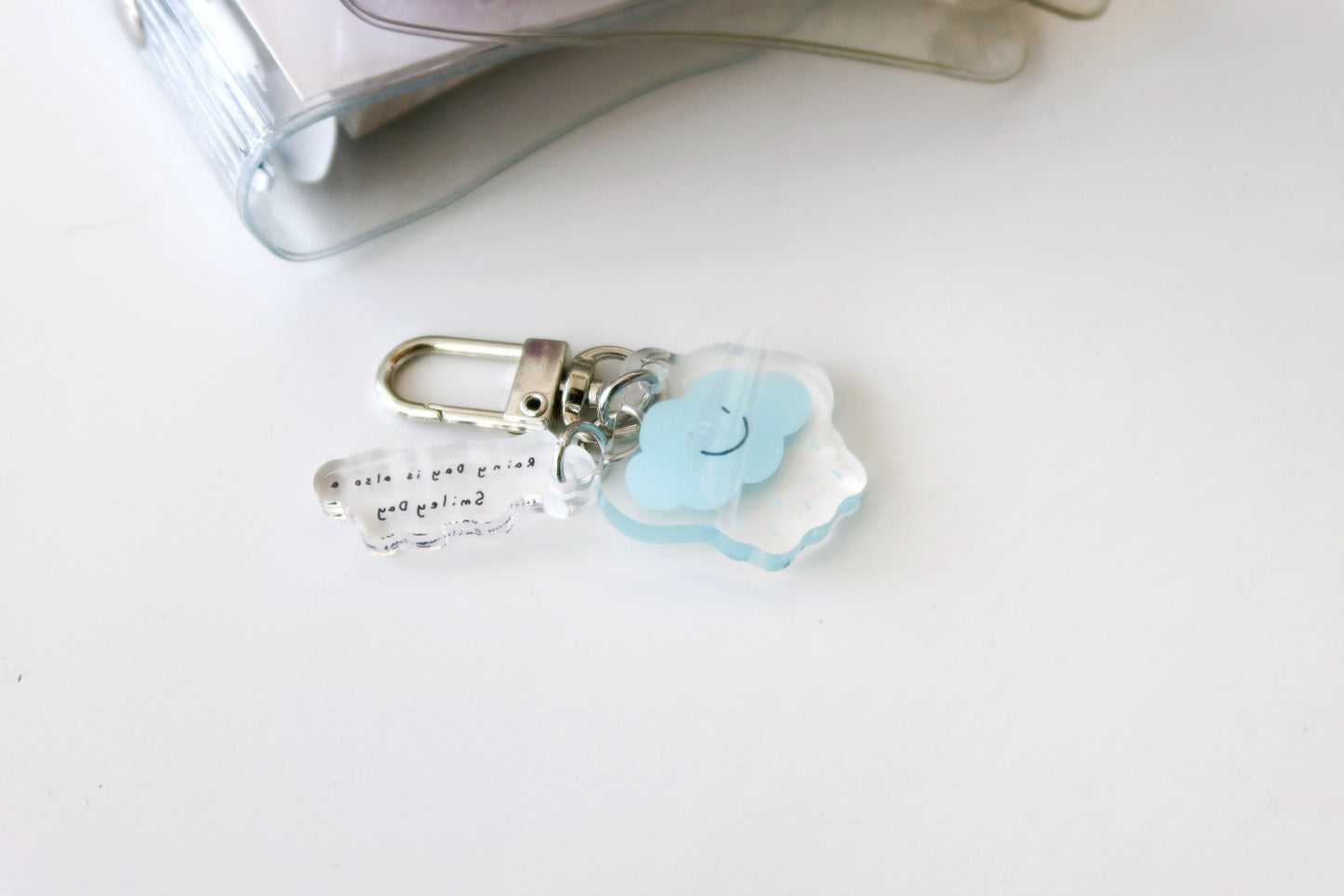Smile Rainy Cloud Keychain