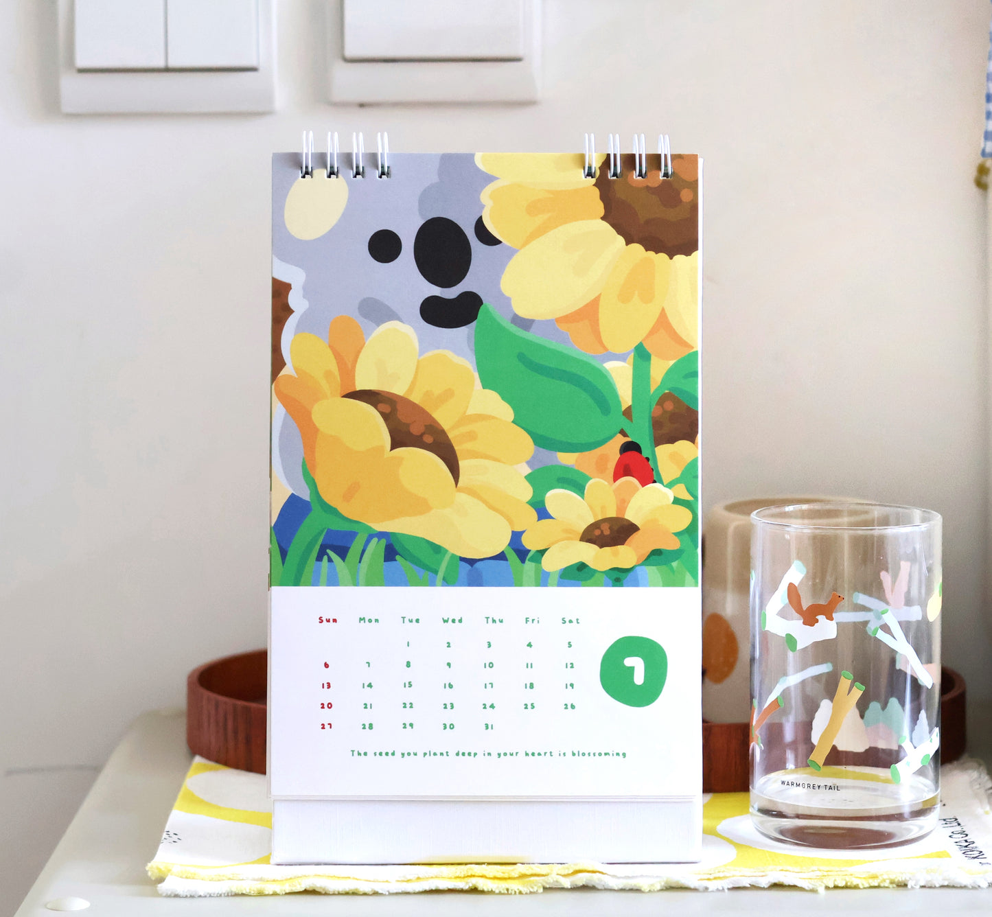 2025 Desk Calendar With Stand