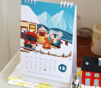 2025 Desk Calendar With Stand