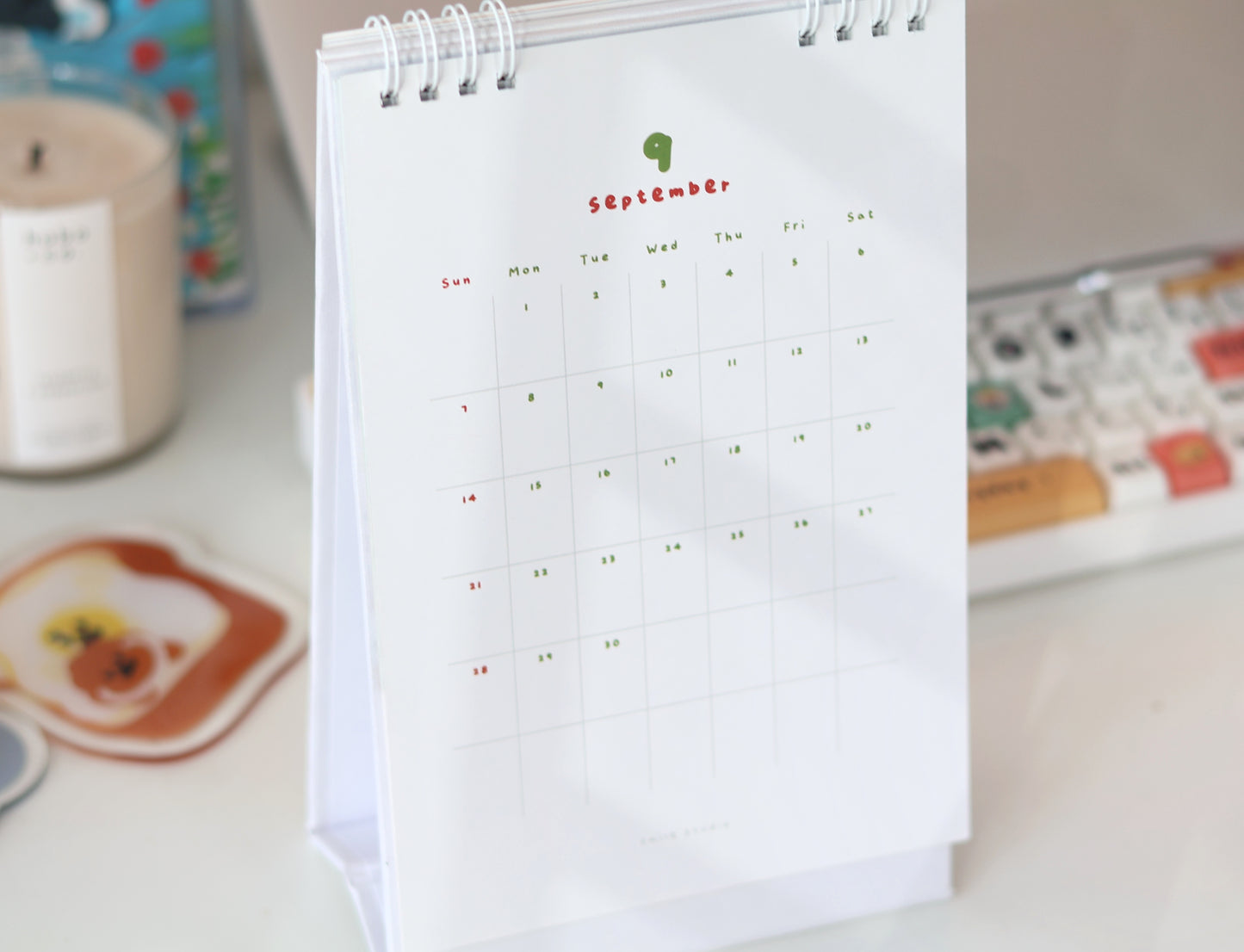 2025 Desk Calendar With Stand