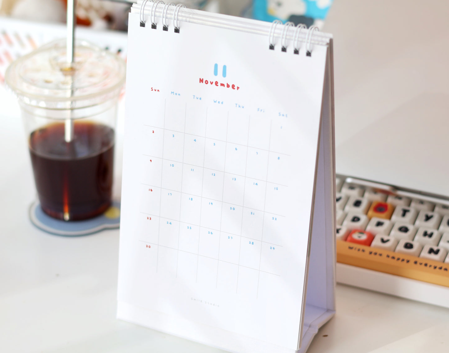 2025 Desk Calendar With Stand