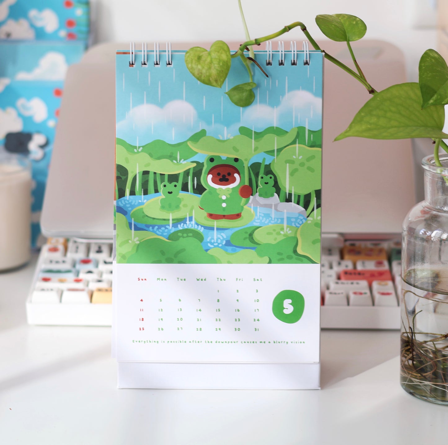 2025 Desk Calendar With Stand