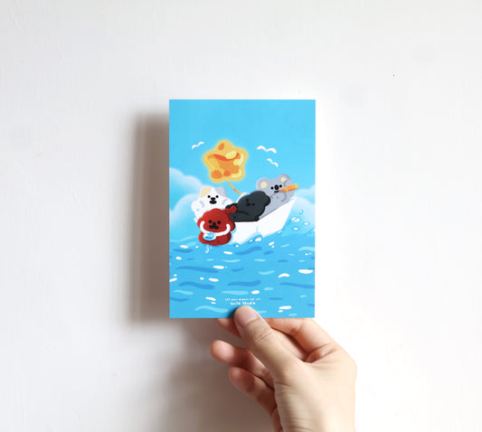 Smile Friends Let Your Dreams Set Sail Art Print