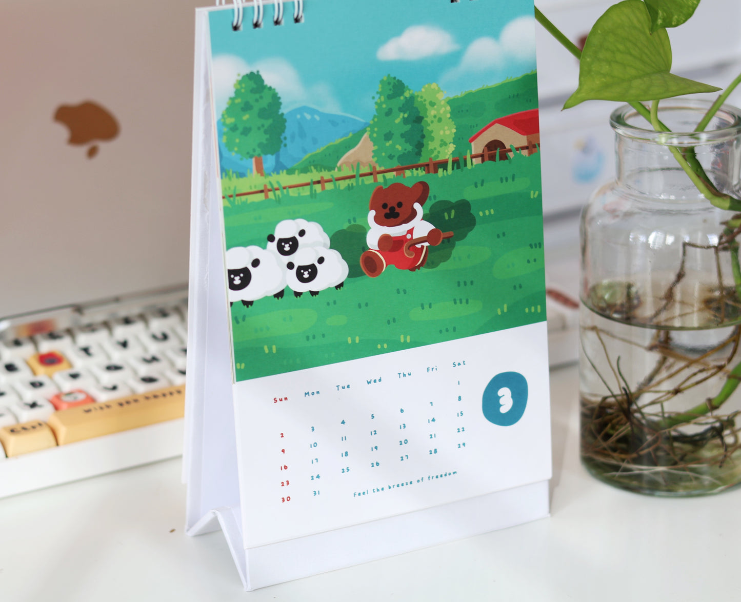 2025 Desk Calendar With Stand