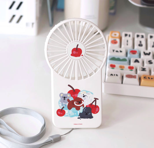 (Vinnic x Smile Studio) Smile Friends with Cherry Portable Mini Fan