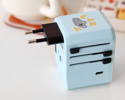 (Vinnic x Smile Studio) Lazy Smile Friends Travel Adapter