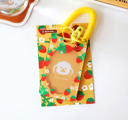 Rice Cake Puppy in Spring Card Holder