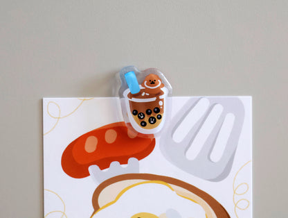 Rice Cake Puppy with Food Magnet Set