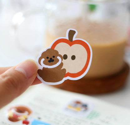 Smile Friend with Fruit Memo Sticker Sheet