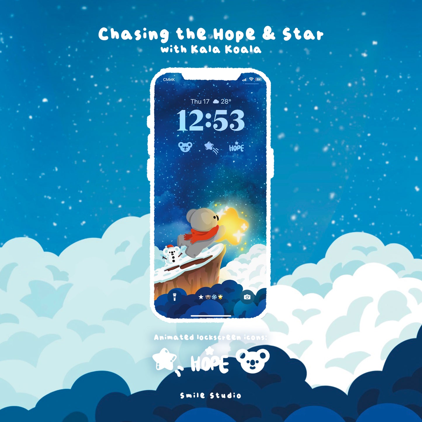 Chasing the Hope and Star with Kala Koala IOS theme