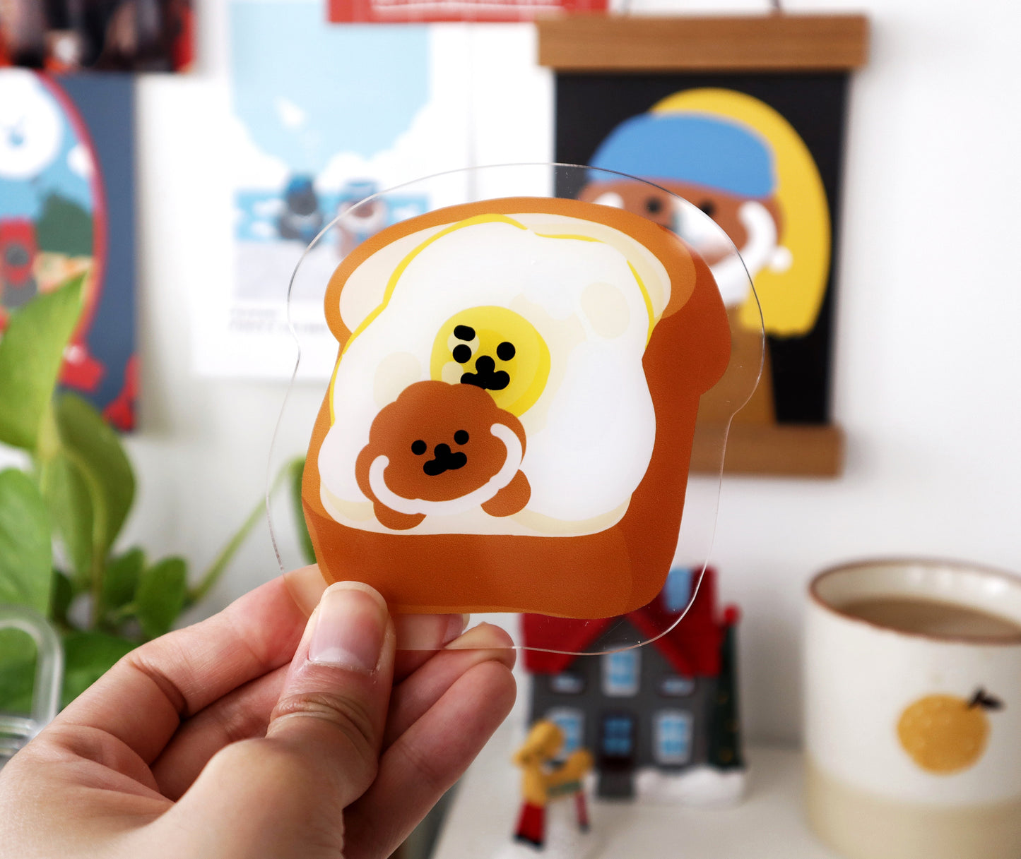 Rice Cake Puppy on Toast Coaster