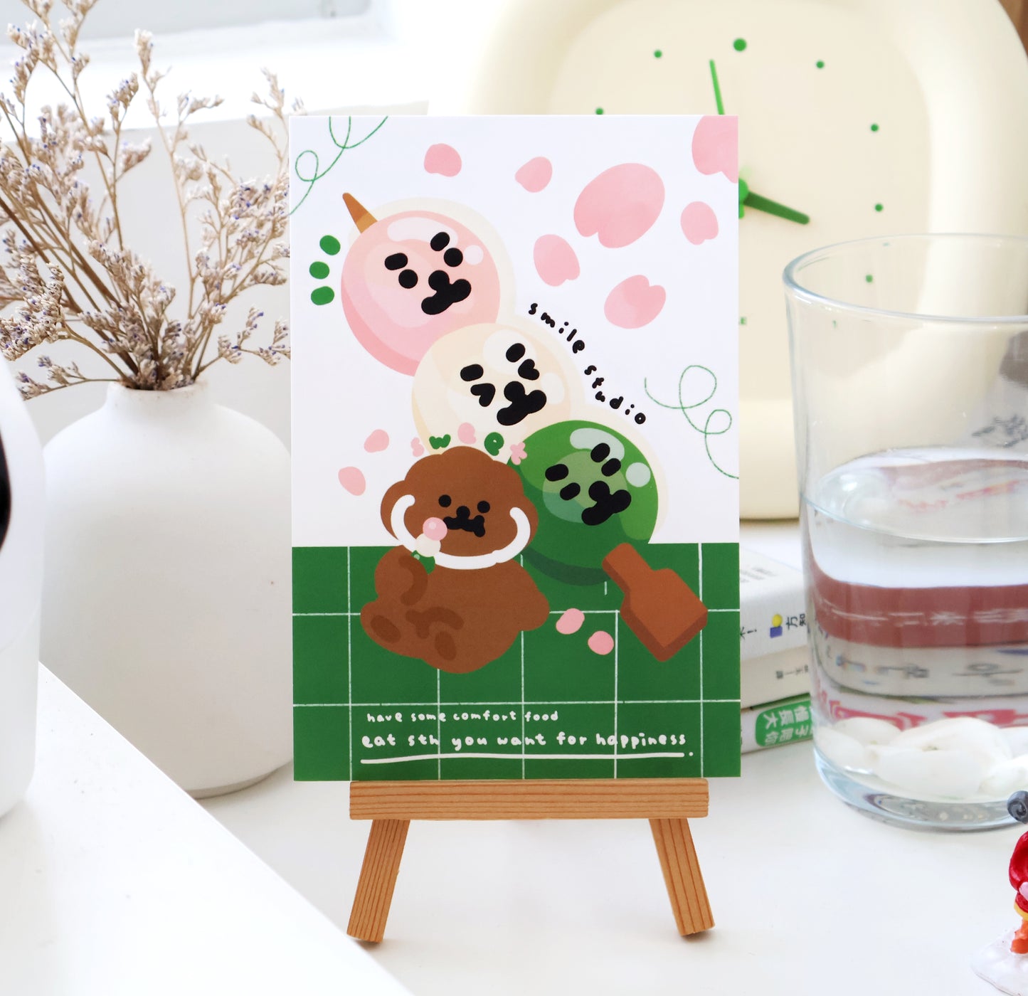 Rice Cake Puppy with Food Art Print Set