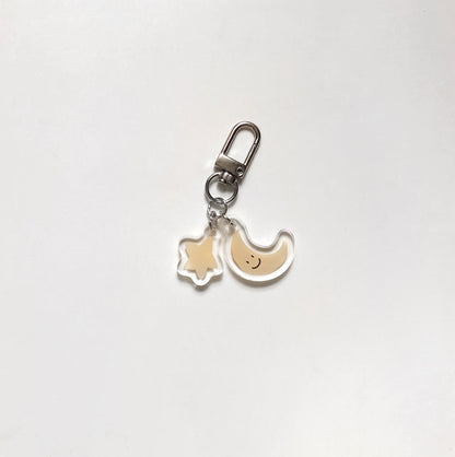 Smile Moon and Star Keychain