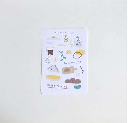 Smile Breakfast Sticker Sheet