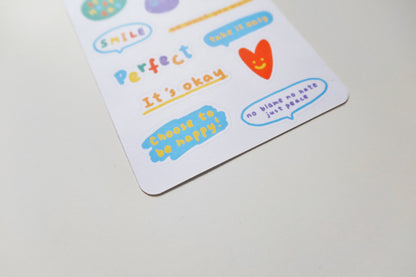 Smile Wonderful Words Sticker Sheet