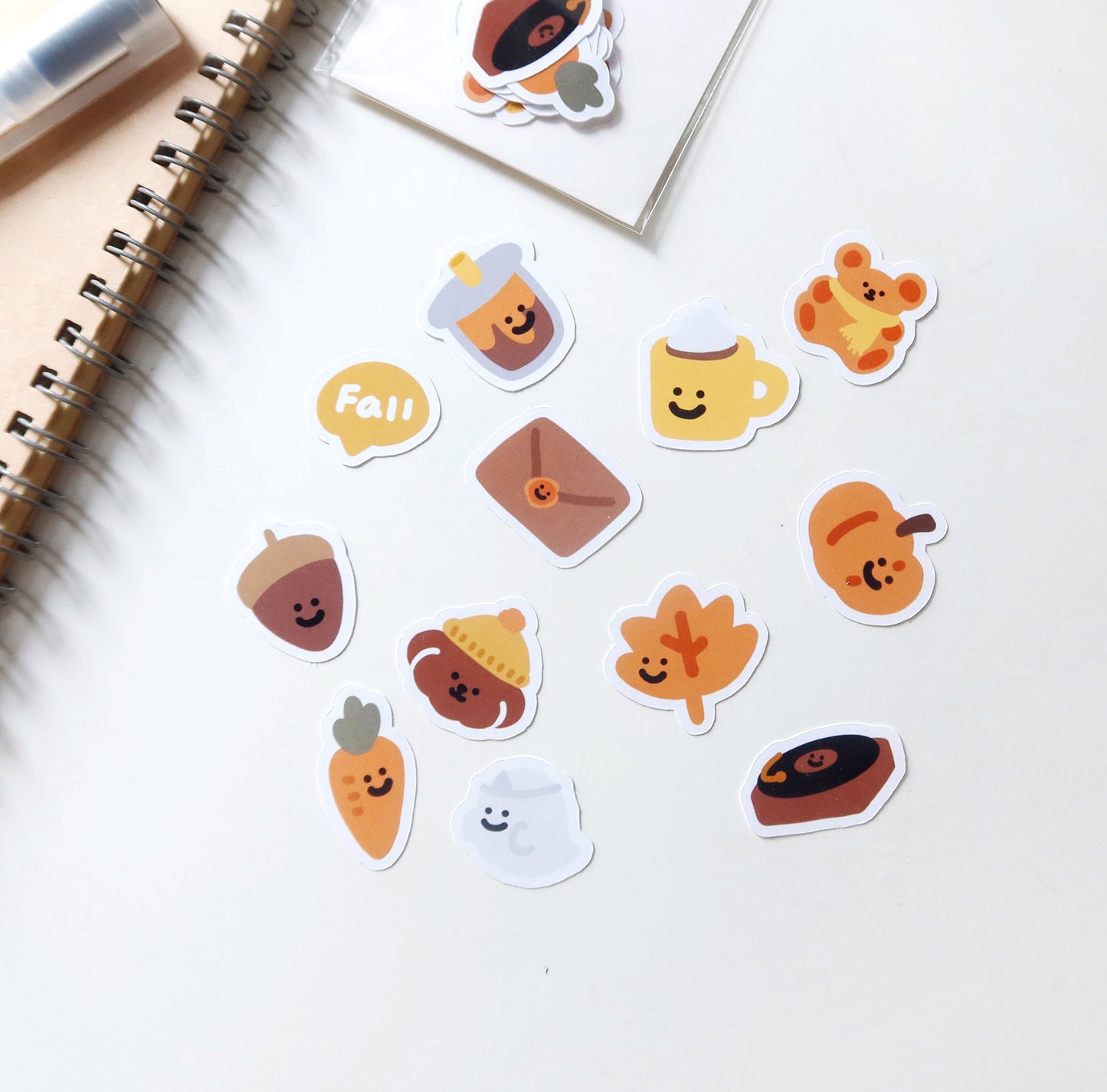 Smile Little Fall Glossy Sticker Pack