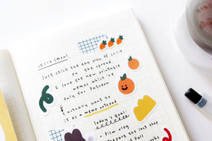 MoMo Rabbit in Fall Glossy Sticker Sheet
